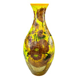 Sunflower 3D Puzzle Vase - Unique Flower Vase Crafted from 160 Curved Plastic Puzzle Pieces - Perfect Housewarming Gift for Flower Arrangements and Home Decoration