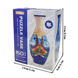 Boat 3D Puzzle Vase - Unique Flower Vase Crafted from 160 Curved Plastic Puzzle Pieces - Perfect Housewarming Gift for Flower Arrangements and Home Decoration