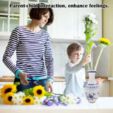 Sunflower 3D Puzzle Vase - Unique Flower Vase Crafted from 160 Curved Plastic Puzzle Pieces - Perfect Housewarming Gift for Flower Arrangements and Home Decoration