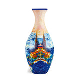 Boat 3D Puzzle Vase - Unique Flower Vase Crafted from 160 Curved Plastic Puzzle Pieces - Perfect Housewarming Gift for Flower Arrangements and Home Decoration