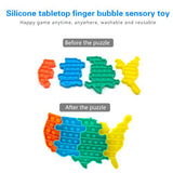 American Map Puzzle Fidget Toys Puzzle Pop It