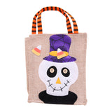 Flax Cartoon Portable Halloween Handbags Pumpkin Halloween Decorations