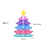 3D Christmas Tree Pop It Silicone Push Bubble Fidget Toy
