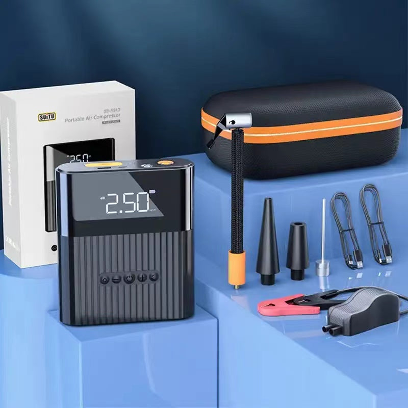 4 in 1 Car Portable Inflator Pump 12V 8800mAh Emergency Power Bank Car Air Pump Jump Starter for Auto Motorcycle Accessories