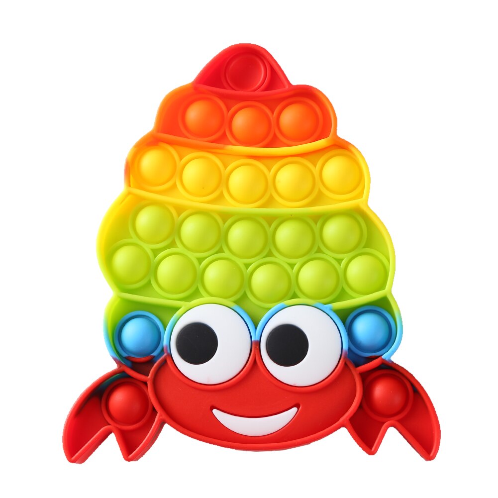 New Hermit Crab Bubble Fidget Toy Pop It 4 Colors