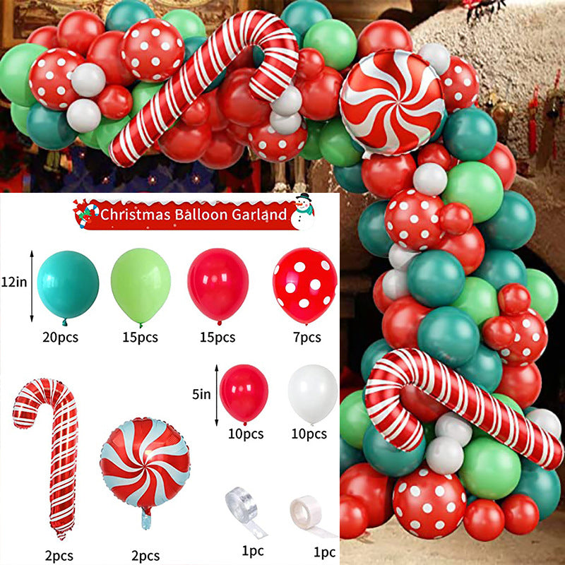 Christmas Balloon Christmas Eve Crutches Candy Balloon Festival Party Decorative Balloon