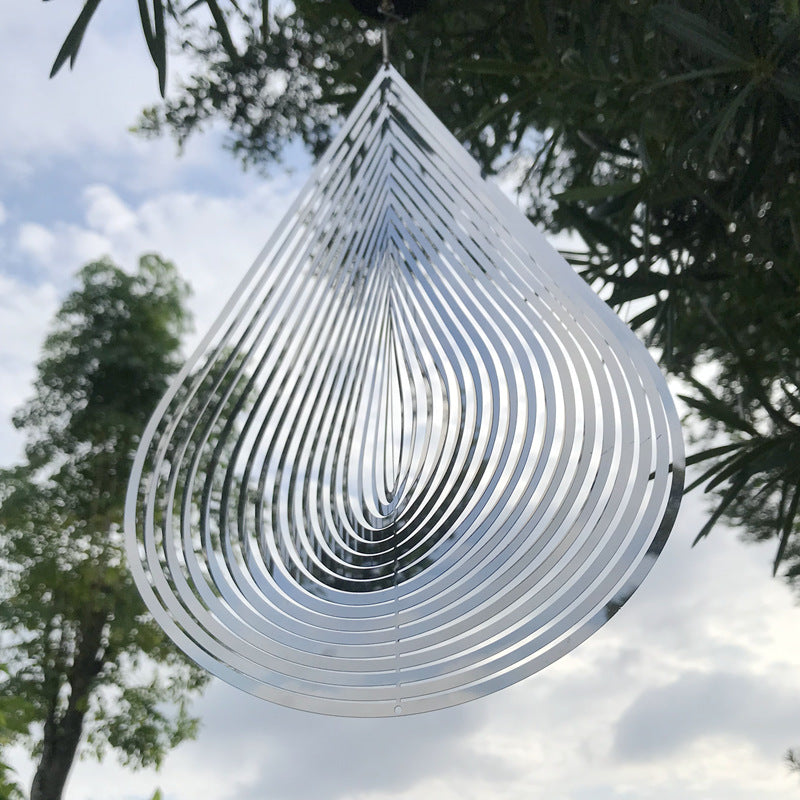 Water Drops 3D Wind Spinner 3D Animation Metal Wind Spinner Metal Wind Chimes