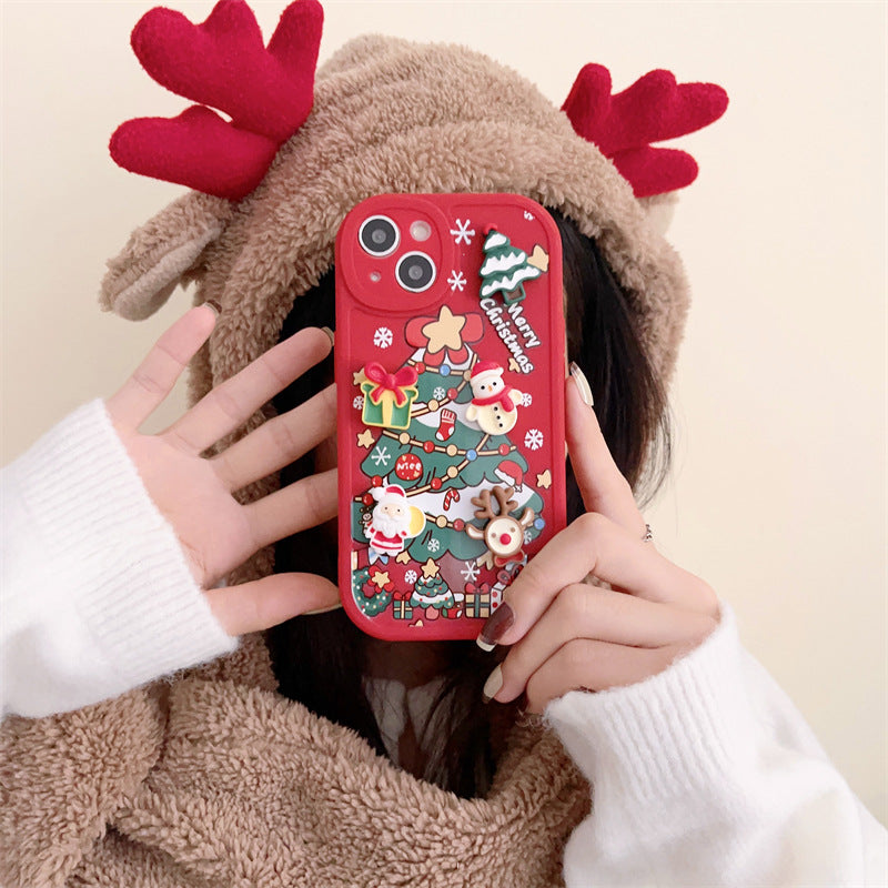 3D Xmas Phone Case Christmas Phone Case Santa Phone Case Elk Phone Case Wholesale
