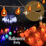 Halloween Light String Pumpkin Bat Ghost Light 10 Led Skeleton Light