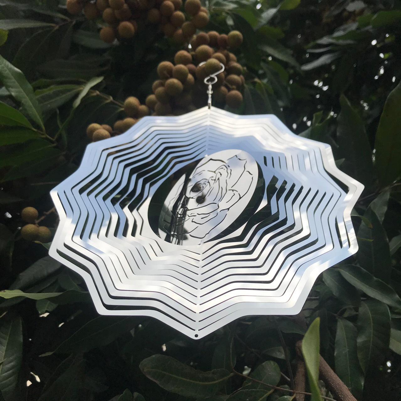 SS 3D Metal Wind Spinner Wind Chimes Home Decoration