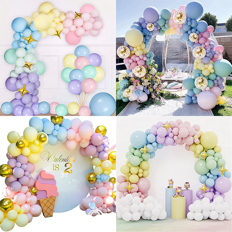 New Macaron Balloon Birthday Balloon Party Wedding Balloon Opening Layout Latex Balloon Wholesale