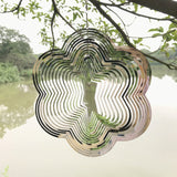 Sakura Stainless Steel 3D Rotating Wind Spinner Wind Chimes