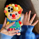 3D Joker Phone Case for iPhone 14 13 12 11 Clown Soft Phone Case