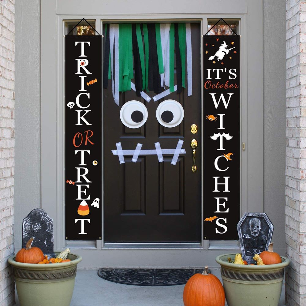 Halloween Decorations Witch Front Door Curtain Interior Home Decoration