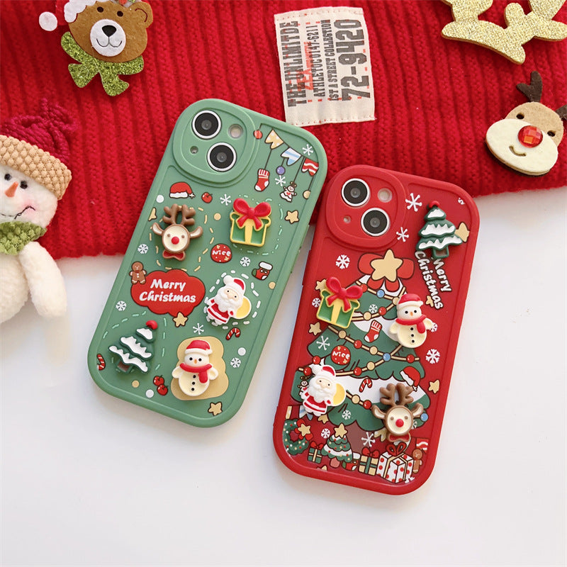 3D Xmas Phone Case Christmas Phone Case Santa Phone Case Elk Phone Case Wholesale