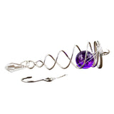Rotating Wind Spinner Tail Stainless Steel Crystal Glass Ball Pendant 4.5 Inch Spiral Tail Wind Accessories