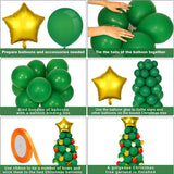 Christmas Green Balloon Christmas Tree Balloon Forest Theme Party Decoration