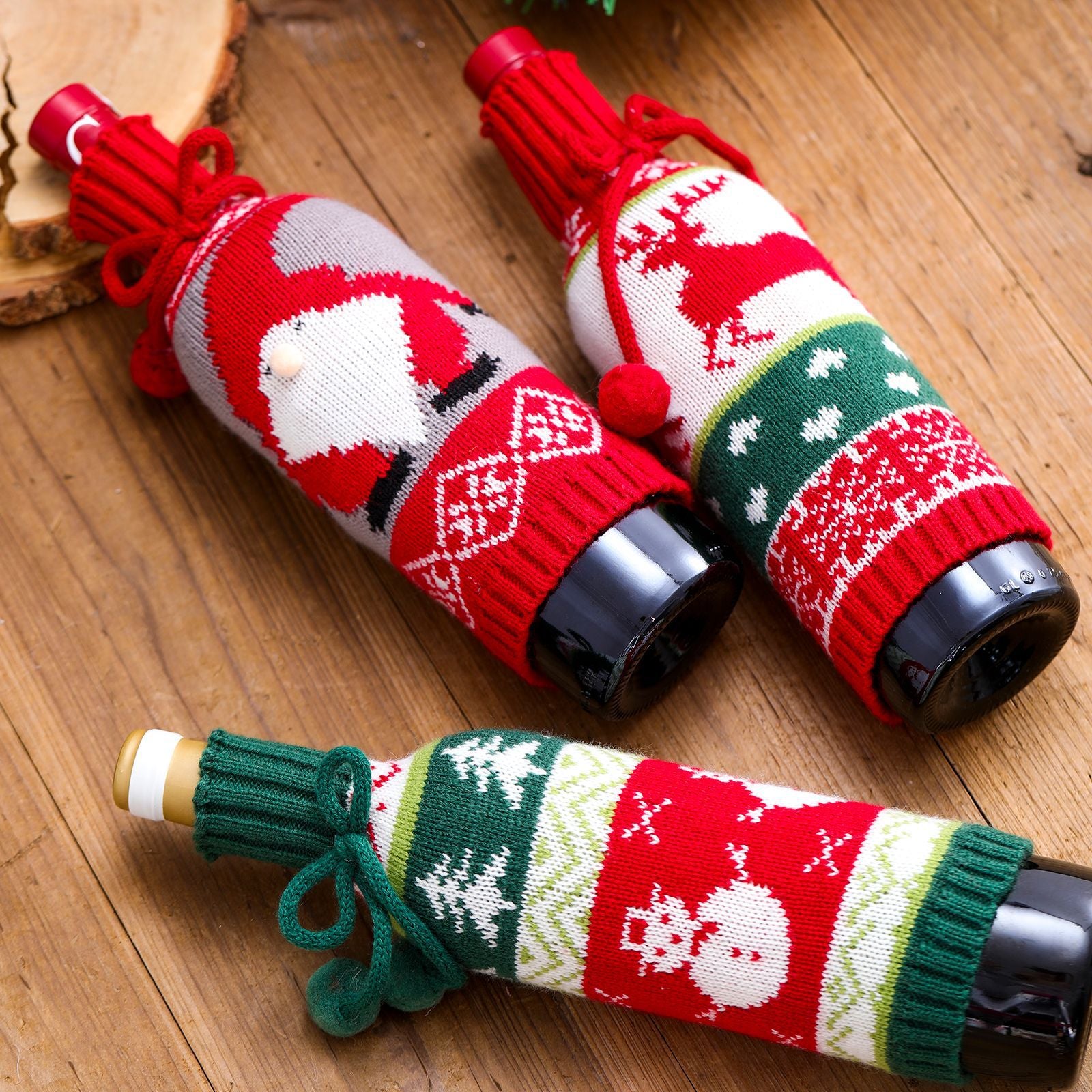 Christmas Wine Bottle Clothes Bottle Cover