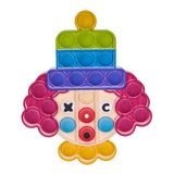 Color Clown Pop It Printing Fidget Push Pop It Bubble Fidget Toys