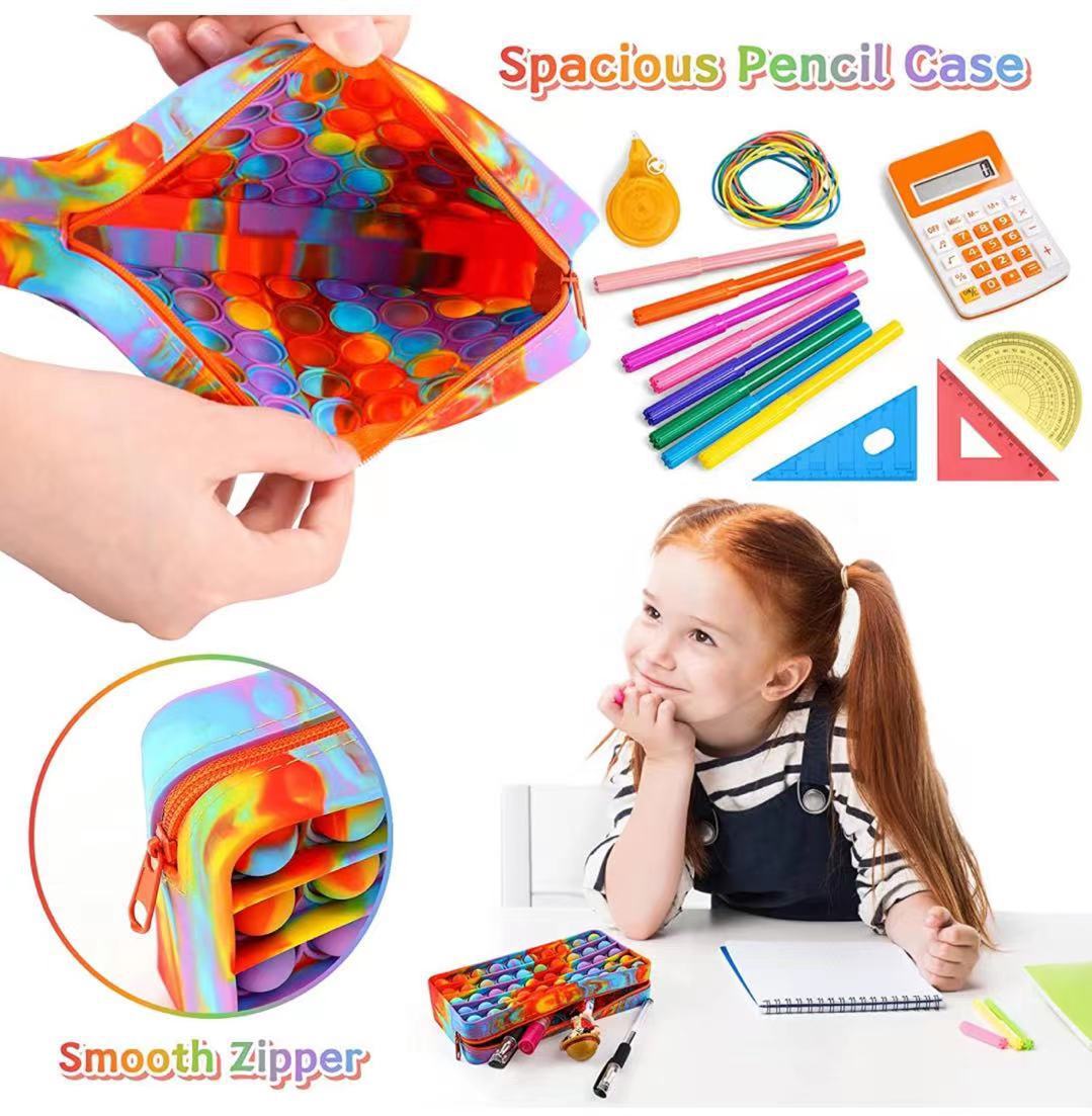 Pop It Pencil Case Bubble Case Pencil Bag Fidget Toy