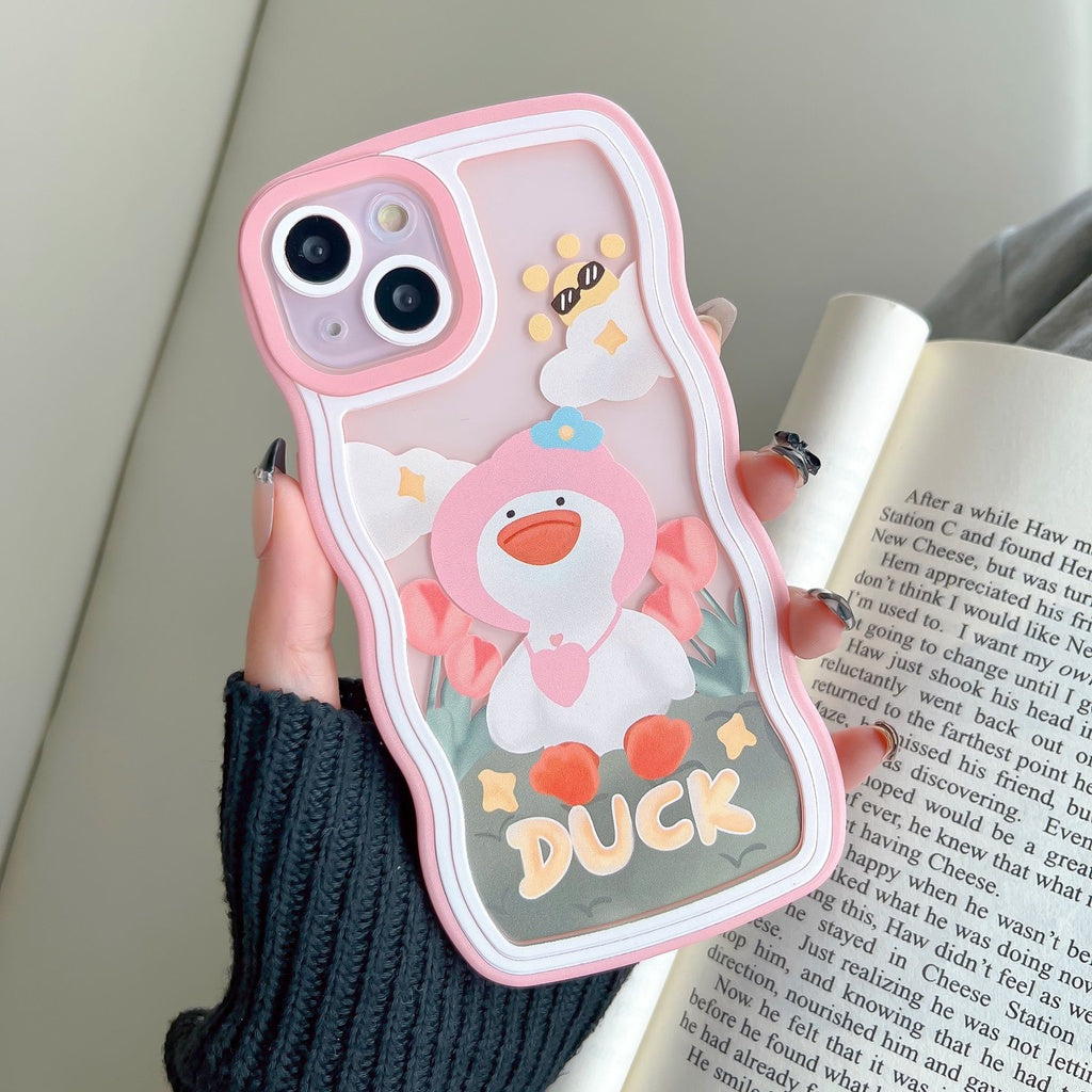 KINGNESS 3D Duck Phone Case with Bracket INS Phone Case